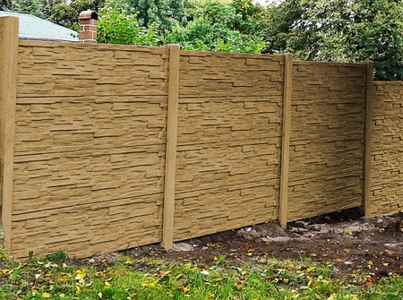 Ogrodzenie betonowe płot betonowy płyty przęsło 1,53m grafit