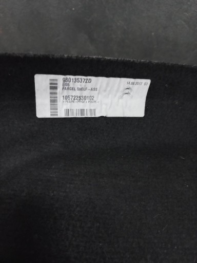 PÓŁKA TYLNA BAGAŻNIKA CITROEN C4 CACTUS 98013537ZD