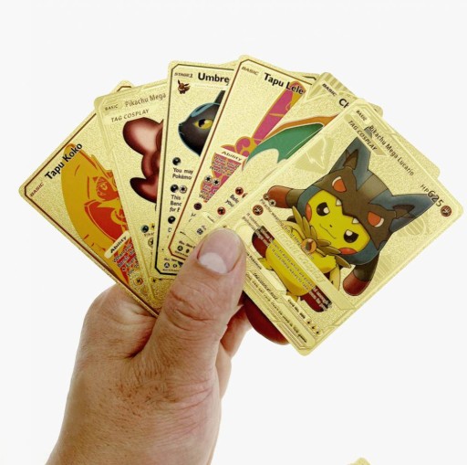 ЗОЛОТЫЕ КОЛЛЕКЦИОННЫЕ КАРТЫ POKEMON 55 ШТ. ЗОЛОТЫЕ - РЕДКОЕ ИЗДАНИЕ