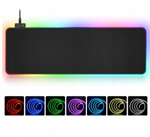 Коврик для игровой мыши со светодиодной подсветкой RGB, БОЛЬШОЙ XXL