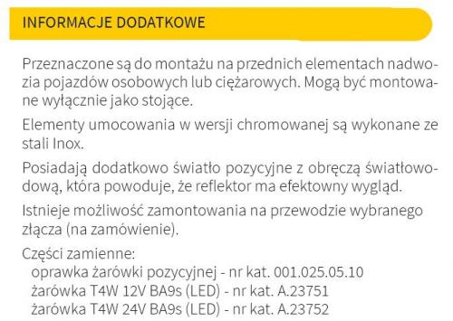 Прожектор галогенный RING LED 12В 183мм хром 2 шт LE9