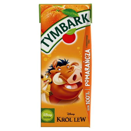 Сок 100% апельсиновый Сок Tymbark детский в картонной упаковке 200мл