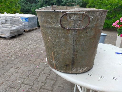 Balia stara wanna ocynk ocynkowana vintage BOHO