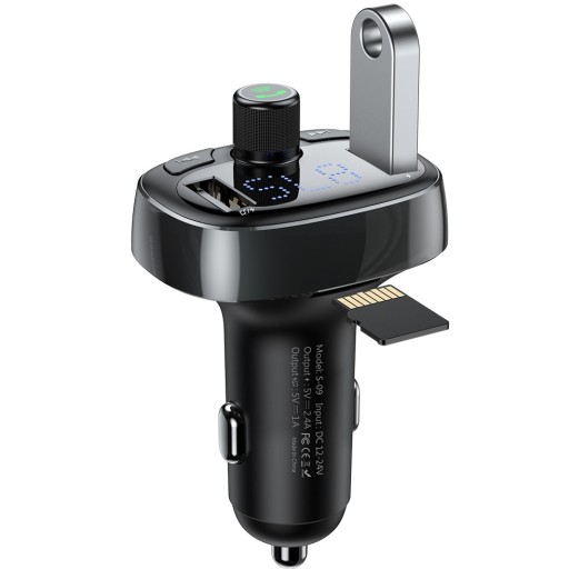 FM-ПЕРЕДАТЧИК BASEUS АВТОМОБИЛЬНОЕ ЗАРЯДНОЕ УСТРОЙСТВО BLUETOOTH MP3 2x USB SD/TF 3.4A