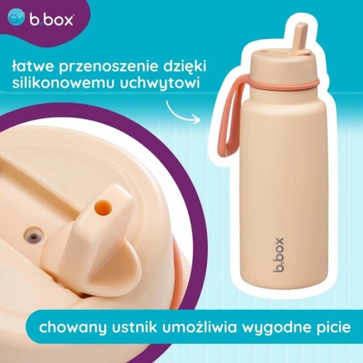 B.BOX ТЕРМОБУТЫЛКА С НОСИКОМ ОРАНЖЕВАЯ СТАЛЬНАЯ ДЫНЯ 1 Л