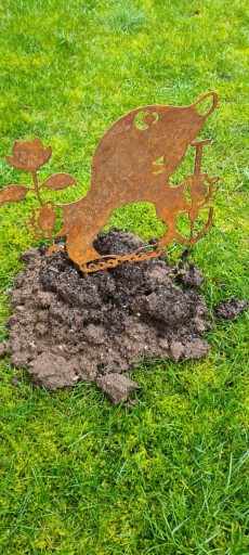 Фигурка крота садовое украшение Corten Rust