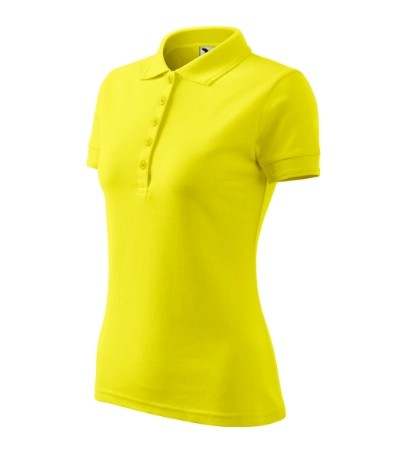 KOSZULKA polo DAMSKA PIQUE MALFINI 210 T-SHIRT cytrynowa XS