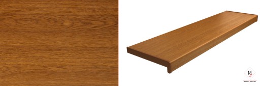 Parapet PCV komorowy kolor ZŁOTY DĄB szer.25cm