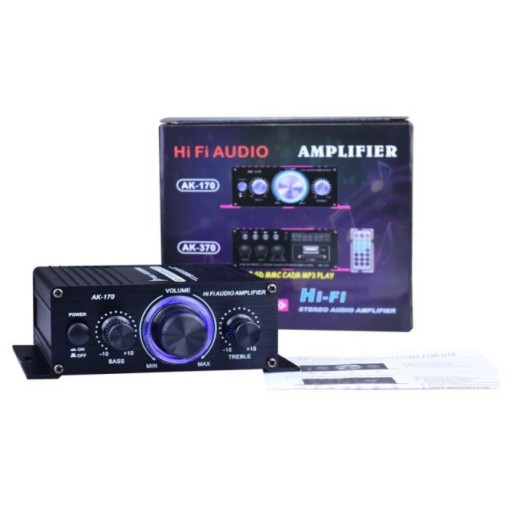 Алюминиевый Hi-Fi аудиоусилитель 12 В 400 Вт Мини автомобильный стереоусилитель мощности