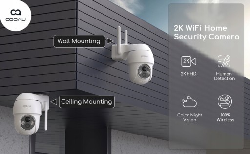Kamera Zewnętrzna WiFi 2K OBROTOWA ZOOM Akumulator