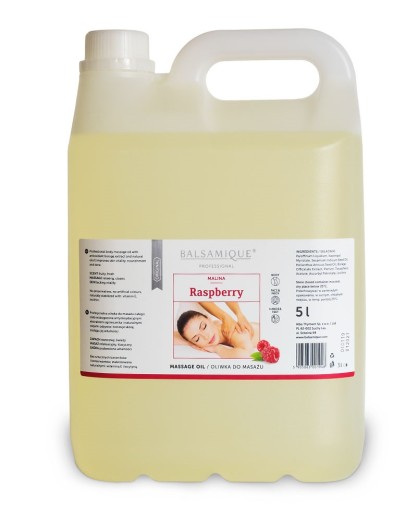 OLEJ DO MASAŻU CAŁEGO CIAŁA BALSAMIQUE OLIWKA DO MASAŻU MALINA 5000ml