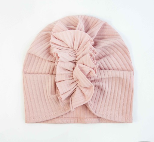 Детская шапка ТЮРБАН RIBBED COTTON HAT пудрово-розовый 44-46