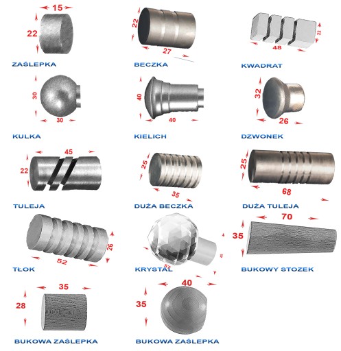 Karnisz metalowy średnica 19 mm pojedynczy bez żabek 4,8 m KOLORY FajnyDom