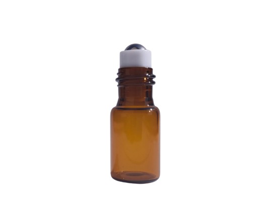 4x Butelka szklana 3ml typu roll-on brązowe szkło