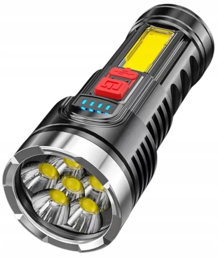 Мощный тактический фонарик COB ZOOM LED с перезаряжаемым USB-отражателем SPRIGHT