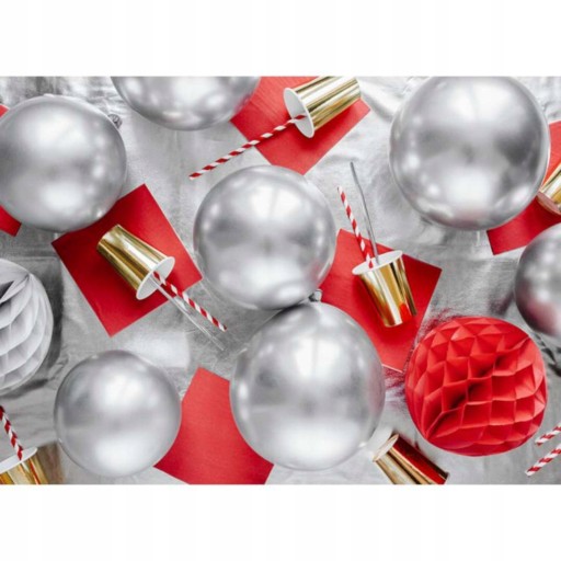 Блестящие шарики GLOSSY chrome SILVER 50 шт.