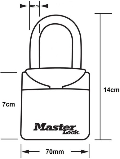 Kasetka na klucze z zamkiem szyfrowym i uchem Masterlock 5406EURD