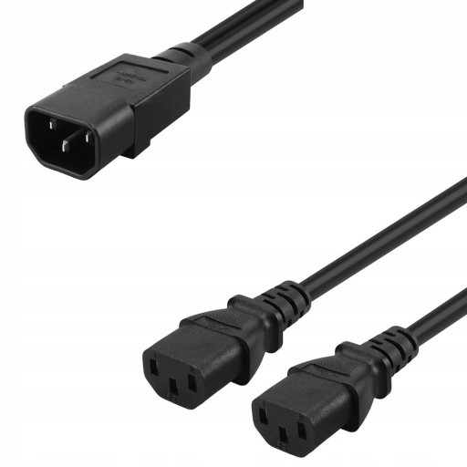 IEC320 C14 męski / C 13 żeński rozdzielacz