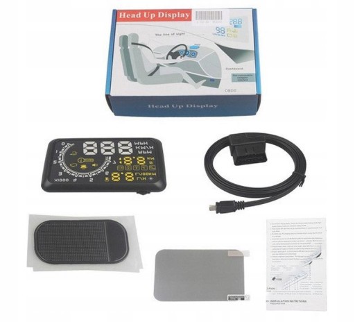HUD дисплей с часами, проектор OBD2 5,5 дюйма