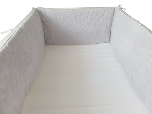 Ochraniacz dookoła łóżeczka 360cm Velvet Szary