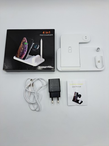 Индуктивное зарядное устройство Alogy 4in1 Qi для Apple iPhone/Watch/AirPods/Pen белое