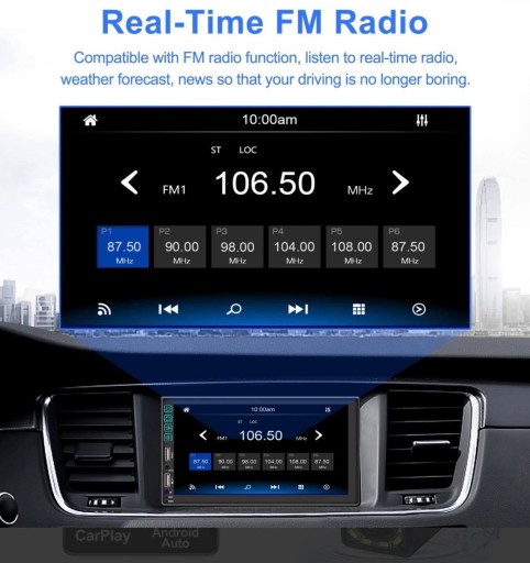Автомобильное радио Carplay L3-G ESLCLO с Bluetooth