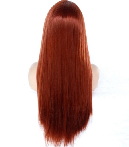 Парик LACE FRONT красный 40/55/80см + шапочка БЕСПЛАТНО