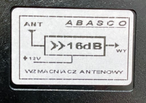 АВТОМОБИЛЬНЫЙ АНТЕННЫЙ УСИЛИТЕЛЬ +16 дБ ABASCO