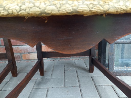 Krzesła stylowe drewniane z materiałową tapicerką 4 szt (989)