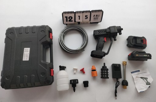 WYSOKOCIŚNIENIOWY PISTOLET DO MYCIA SAMOCHODU AUTA 300W+2AKU