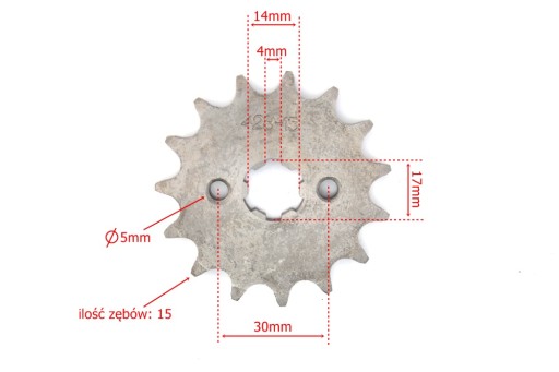ZĘBATKA PRZÓD PRZEDNIA TUNING 428 15Z ZIPP ROUTER