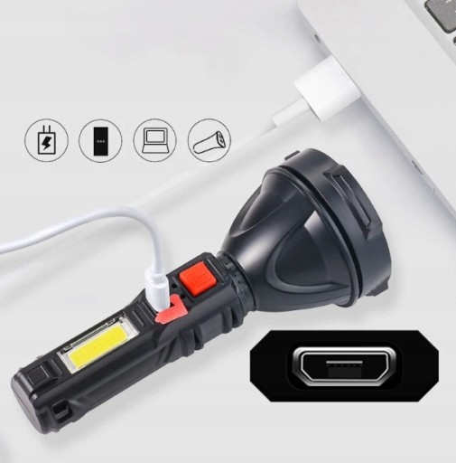 LATARKA LED AKUMULATOROWA SZEPRACZ USB