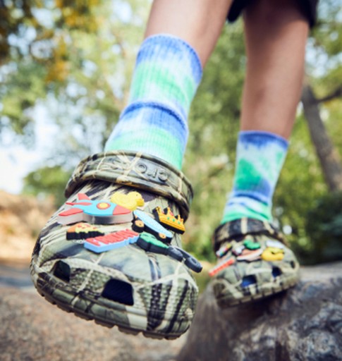 Dziecięce Klapki Chodaki Crocs Topographic 30-31