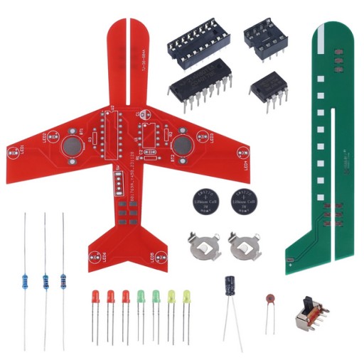 Samolot LED 3D na baterie KIT- do samodzielnego złożenia DIY