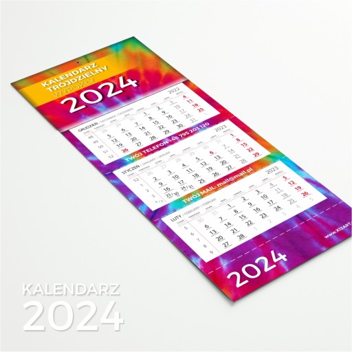 ТРОЙНОЙ ВЫПУКЛЫЙ КАЛЕНДАРЬ НА 2024 ГОД с ПРОЕКТОМ 350