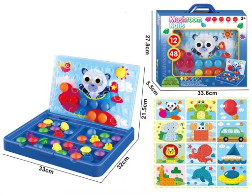 UKŁADANKA GUZIKOWA EDUKACYJNA MANUALNA MOZAIKA MONTESSORI