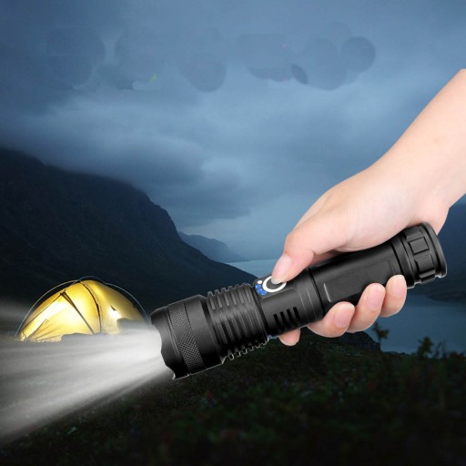 Тактический охотничий прожектор аккумуляторный MEGA ZOOM XLM P90 USB