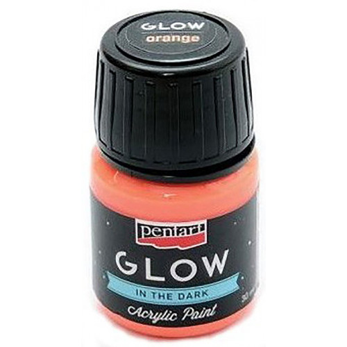 СВЕТЯЩАЯСЯ В ТЕМНОТЕ акриловая КРАСКА Glow Orange 30 мл - Pentart