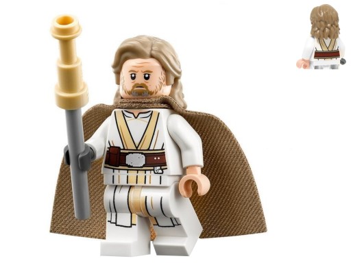 Уникальный LEGO Star Wars — Люк Скайуокер (старый) + посох! 75200 sw0887