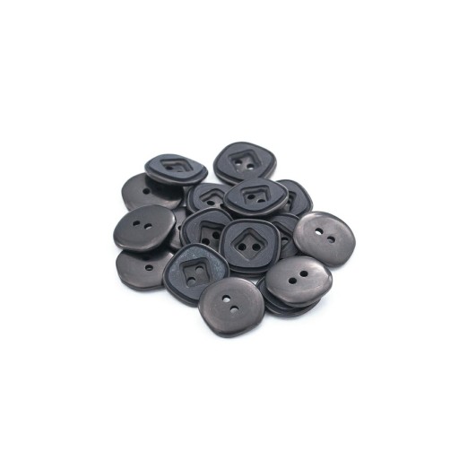 Guziki 14mm dwie dziurki 10szt czarny