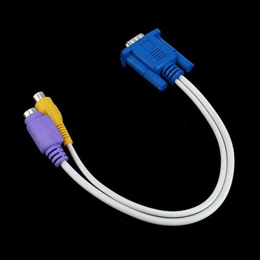 Портативный ПК адаптер VGA SVGA к S Video RCA