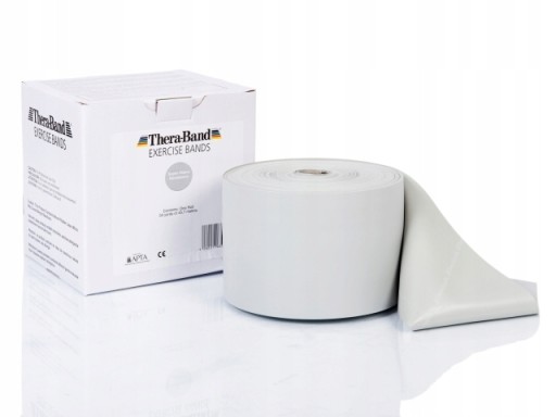 РЕЗИНОВАЯ ЛЕНТА THERABAND SILVER 1,5 М + НАБОР УПРАЖНЕНИЙ