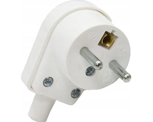 VIPLAST WTYCZKA KĄTOWA 16A 250V BIAŁA 230V WB-6
