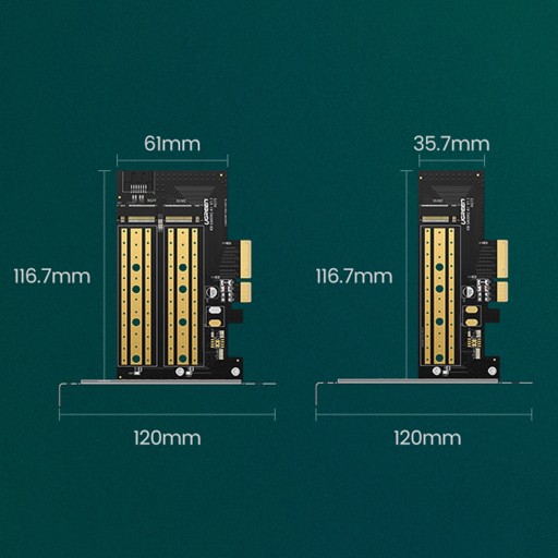 2 шт. Карта расширения UGREEN CM302