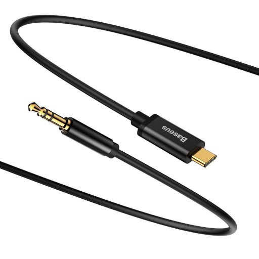 ВСПОМОГАТЕЛЬНЫЙ КАБЕЛЬ BASEUS USB-C TYPE-C, АУДИОКАБЕЛЬ С МИНИ-ДЖЕКОМ 3,5 ММ, ДЛИНА 1,2 М, 120 СМ