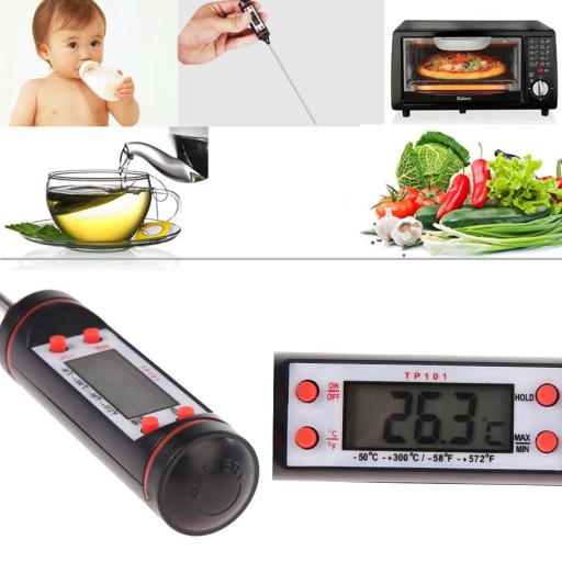 ЦИФРОВОЙ КУХОННЫЙ ТЕРМОМЕТР ДЛЯ МЯСА ВИНА ЗОНД LCD