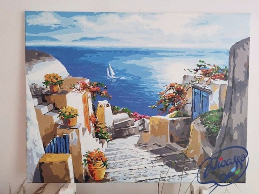 Покраска, установленная номерами Ipicasso 50x65 см на раме
