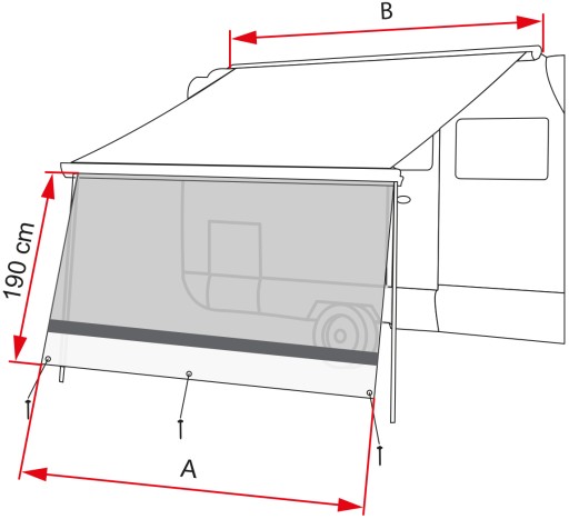 ŚCIANA PRZÓD PANEL PRZEDNI MARKIZA FIAMMA F45 F65 F80 C-St SUN VIEW XL 425