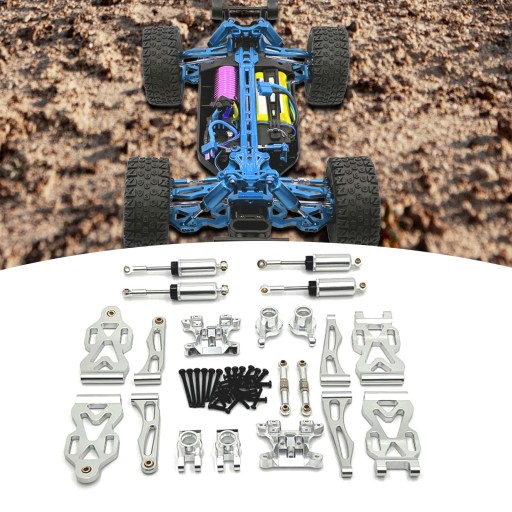 1/16 RC Cars Metalowe części zamienne Zestawy akcesoriów do JJRC Q130A Argent