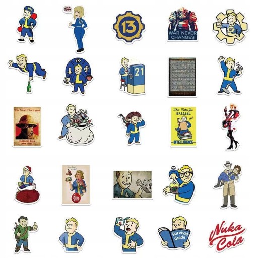 100 шт. водонепроницаемые наклейки для игр Fallout